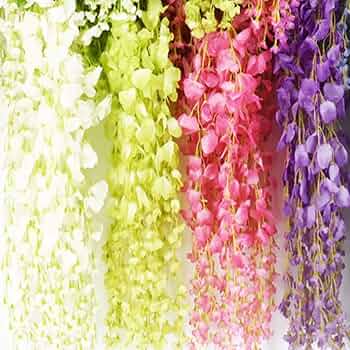 濃いピンクの造花　80本 Amazon.co.jp: 12本入り 藤の花 造花 フェイクフラワー ピンク